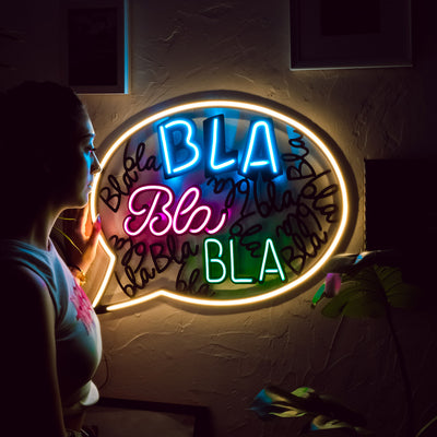 Bla Bla Neon Wall Art
