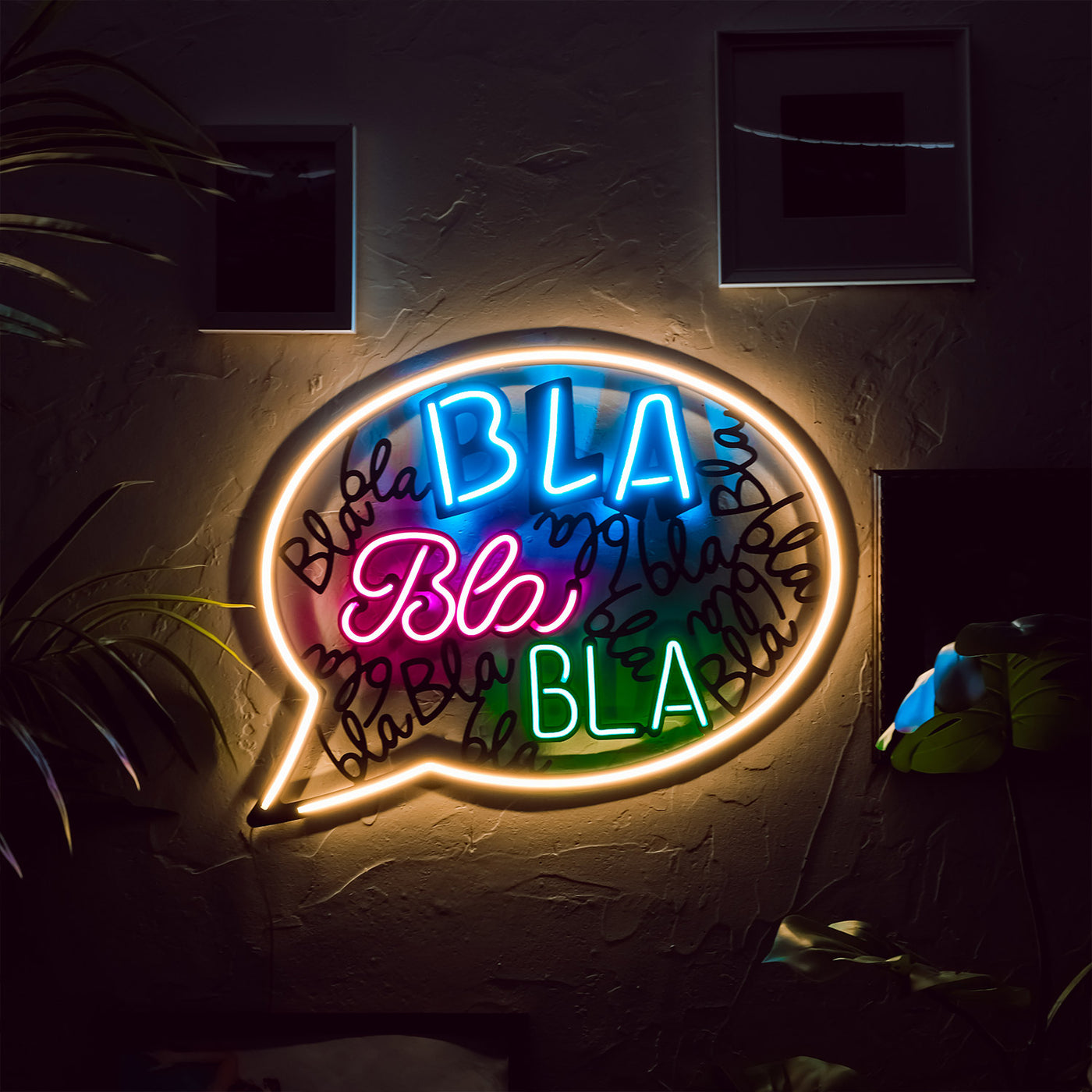Bla Bla Neon Wall Art