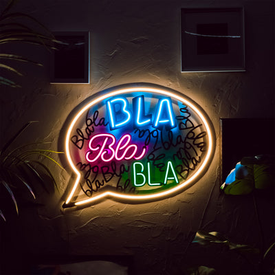 Bla Bla Neon Wall Art
