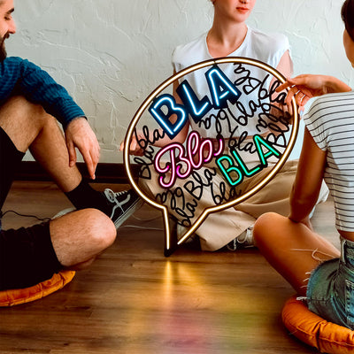 Bla Bla Neon Wall Art