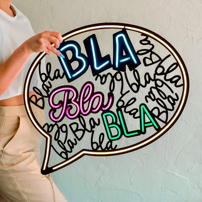 Bla Bla Neon Wall Art