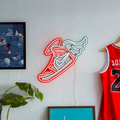 Flying Jordan Neon Wall Art