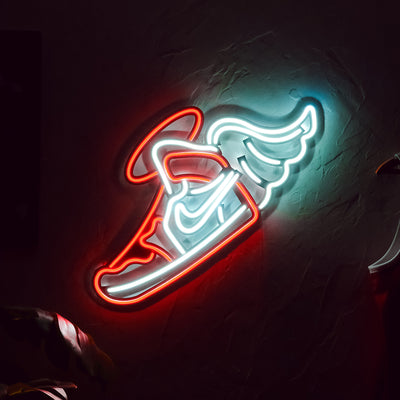 Flying Jordan Neon Wall Art