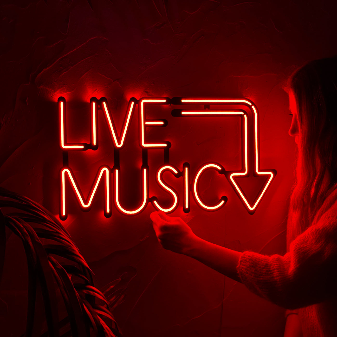Live Music Neon Wall Art