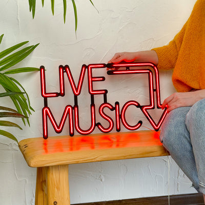 Live Music Neon Wall Art