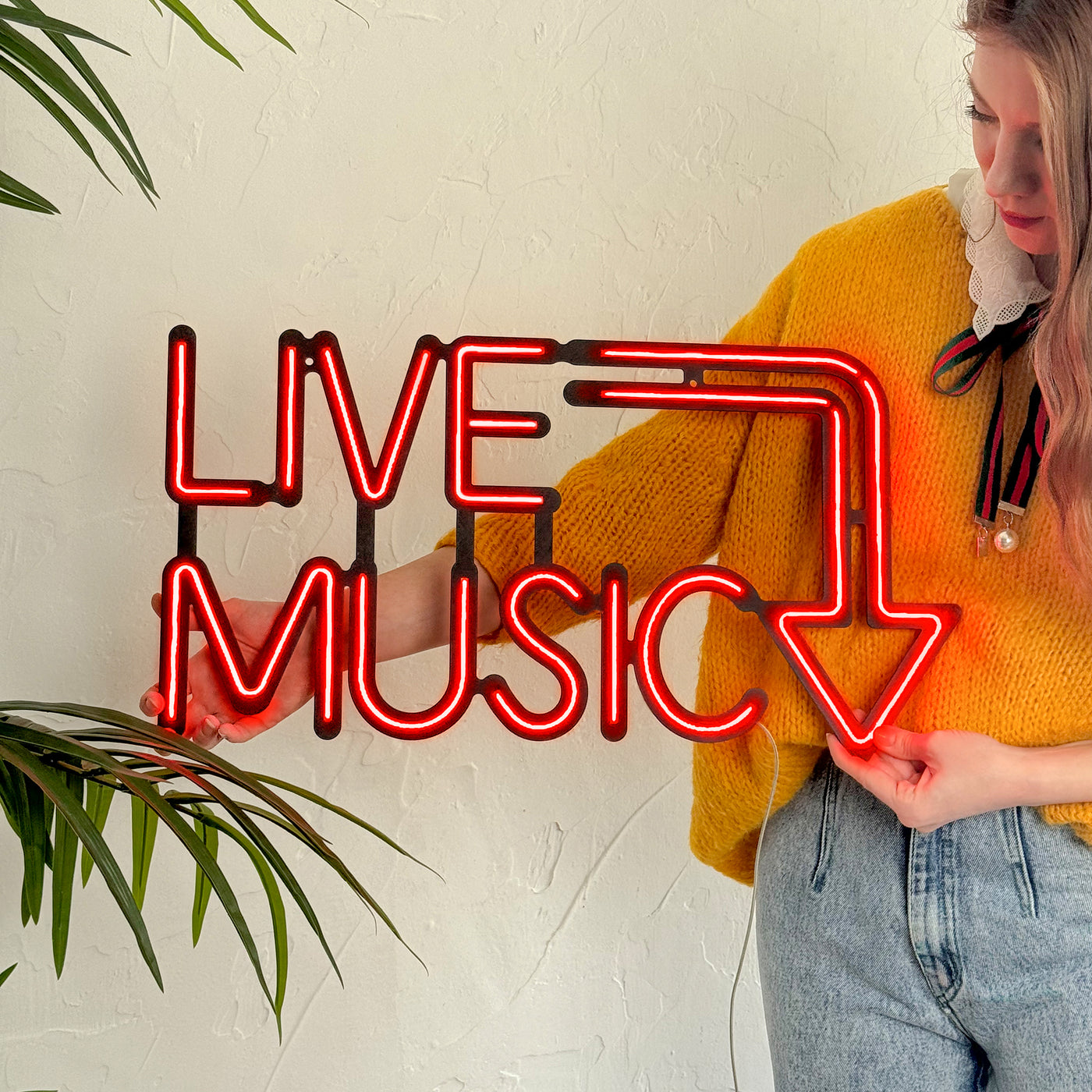 Live Music Neon Wall Art