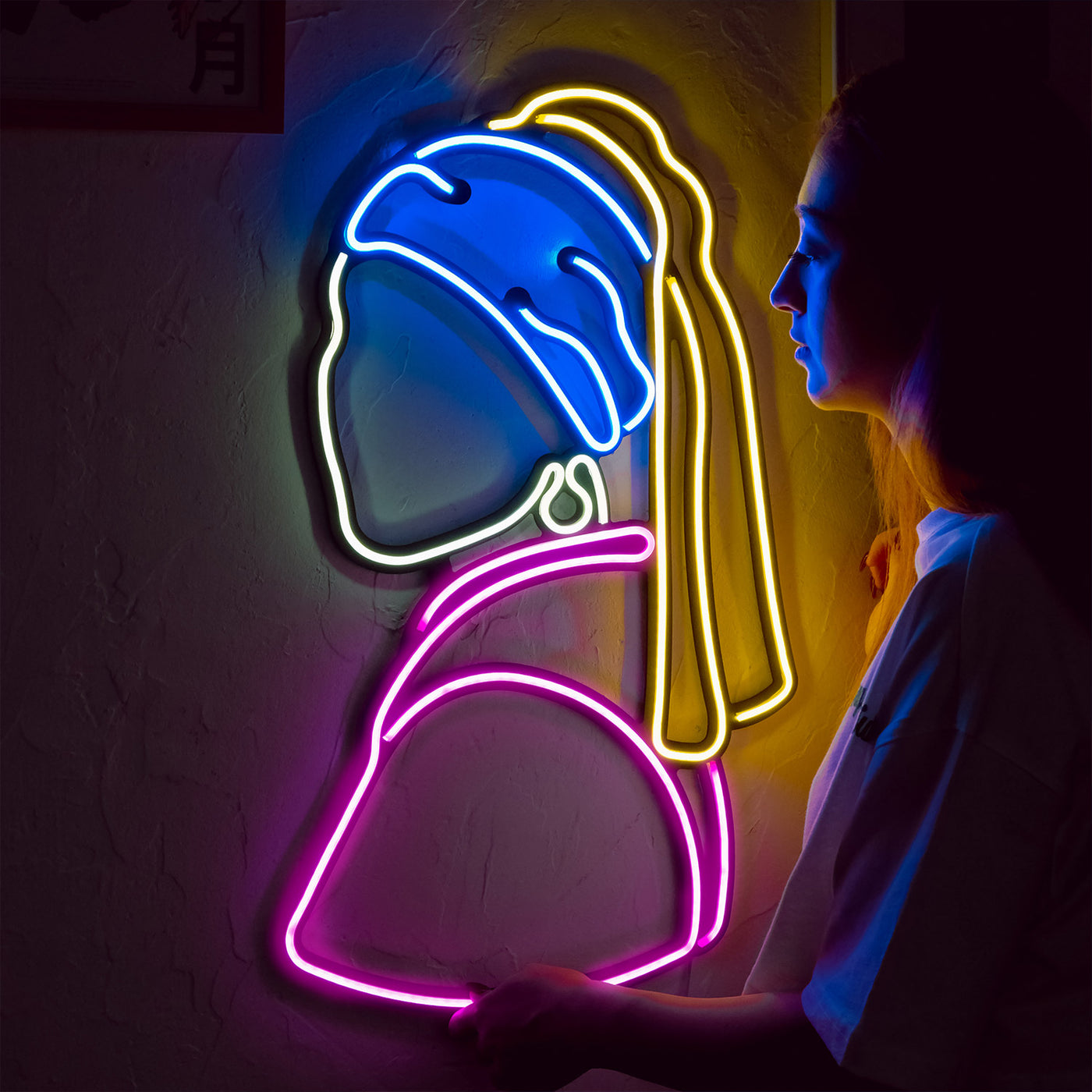 Meisje Neon Wall Art
