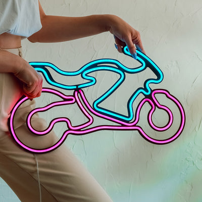 Motorcycle Neon Wall Art