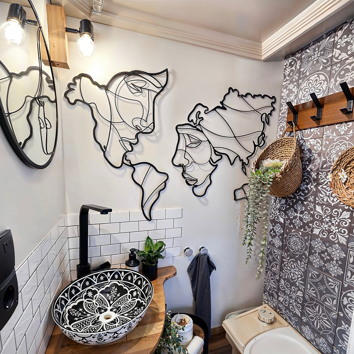 Faces of World Map