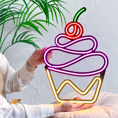 Cupcake Neon Wall Art