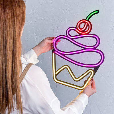 Cupcake Neon Wall Art