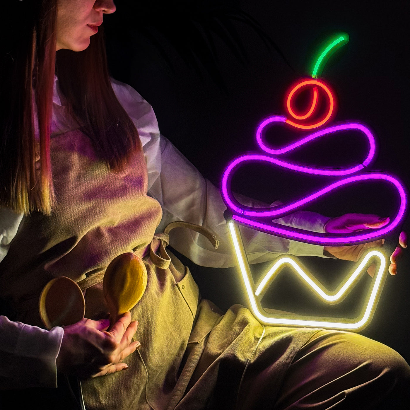 Cupcake Neon Wall Art