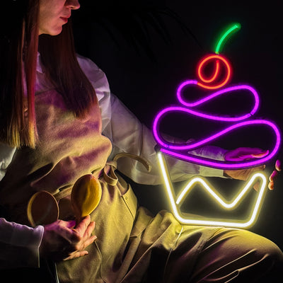 Cupcake Neon Wall Art