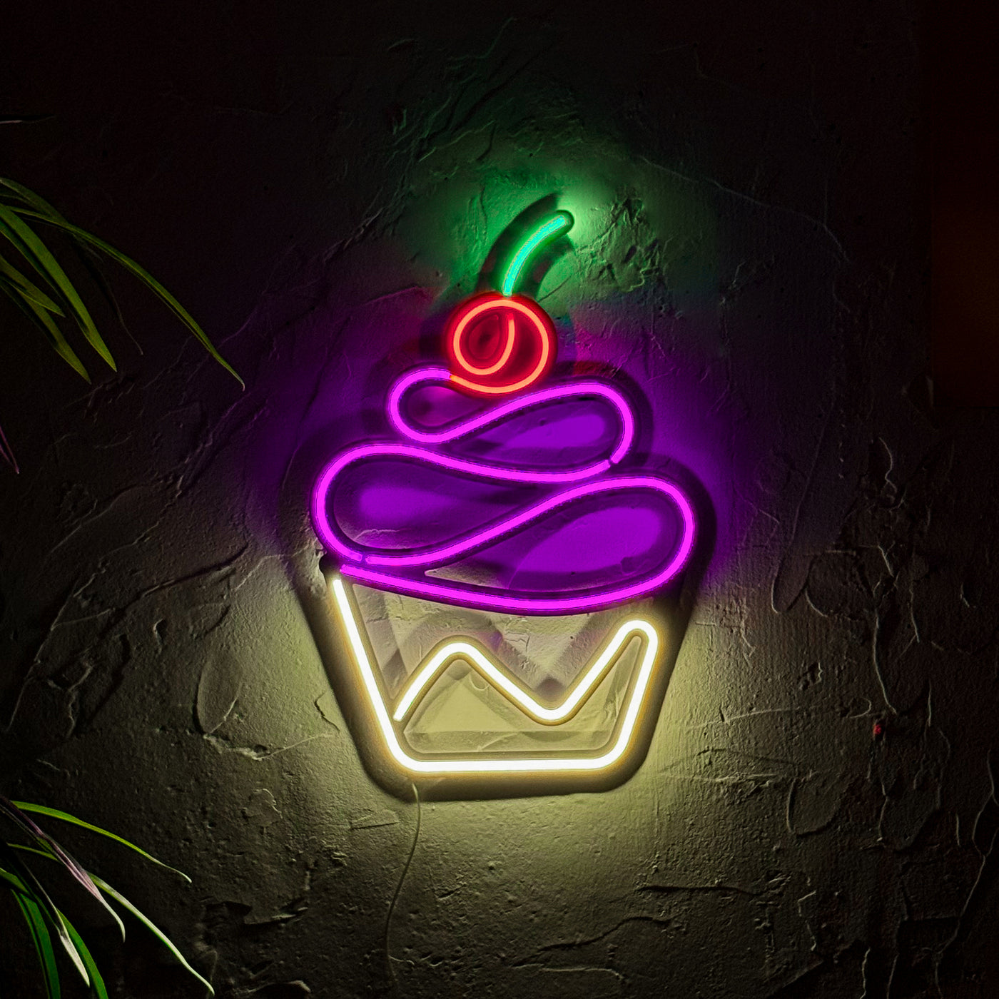 Cupcake Neon Wall Art