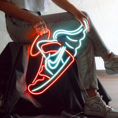 Flying Jordan Neon Wall Art