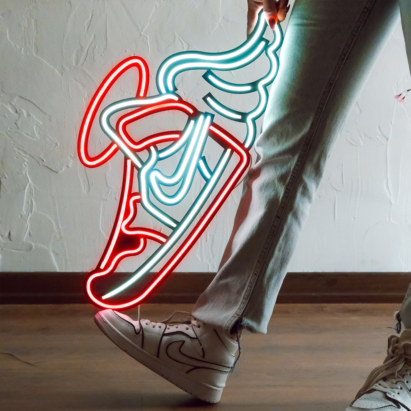 Flying Jordan Neon Wall Art