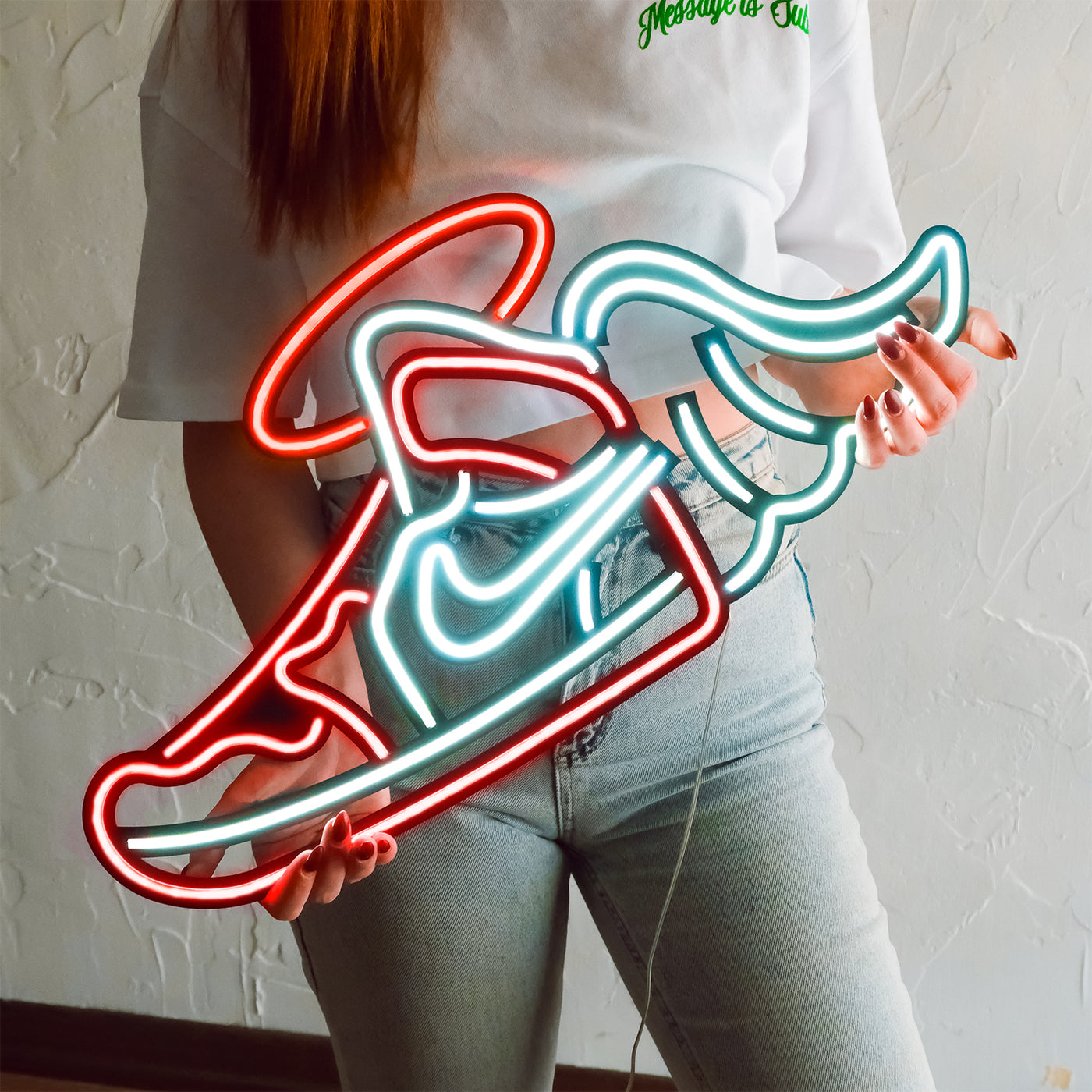 Flying Jordan Neon Wall Art