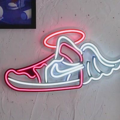 Flying Jordan Neon Wall Art