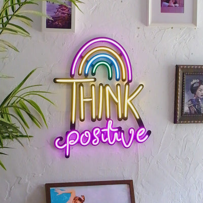 Think Positive Neon Wall Art