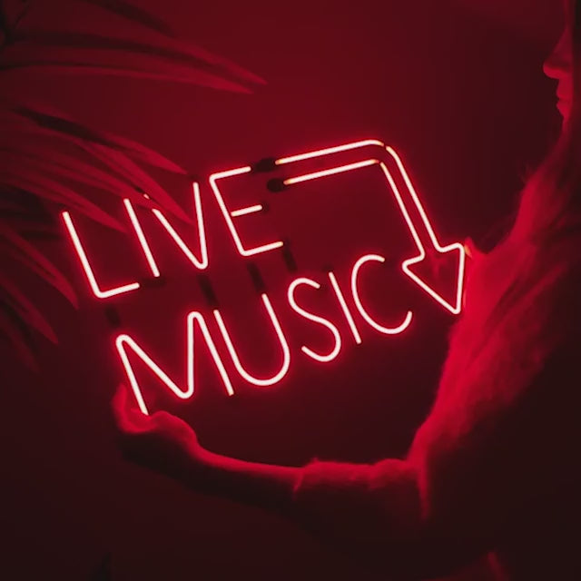 Live Music Neon Wall Art
