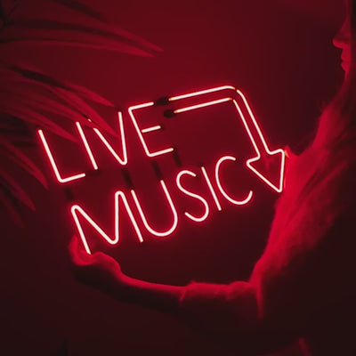 Live Music Neon Wall Art