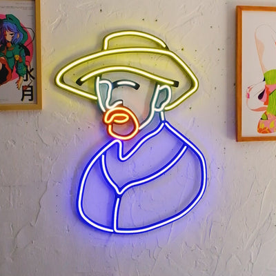 Van Gogh Neon Wall Art