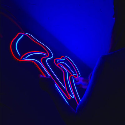Mushrooms Neon Wall Art