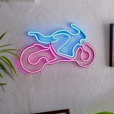 Motorcycle Neon Wall Art