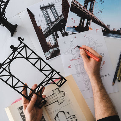 Manhattan Metal Bridge Shelf , Metal Wall Art , Hoagard.com