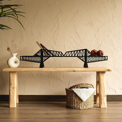 Tokio Metal Bridge Shelf Metal Wall Art Hoagard 