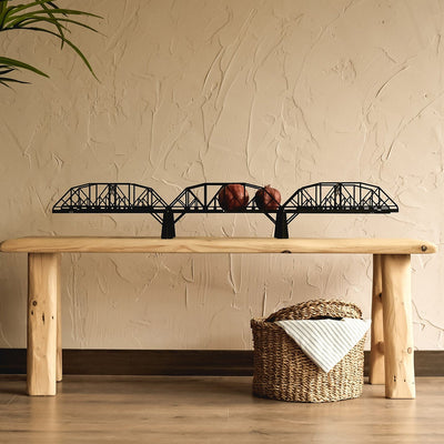 Trenton Metal Bridge Shelf Metal Wall Art Hoagard 