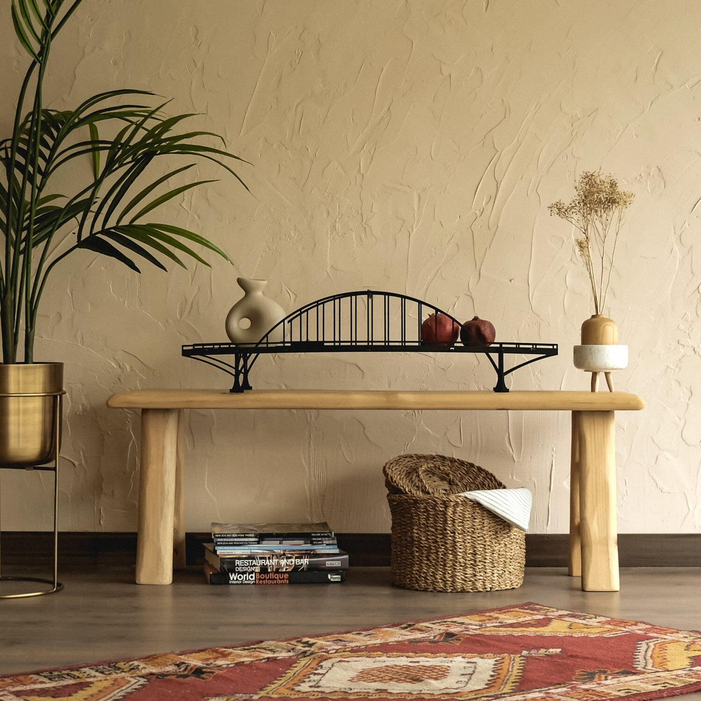 Loftesnes Metal Bridge Shelf , Metal Wall Art , Hoagard.com