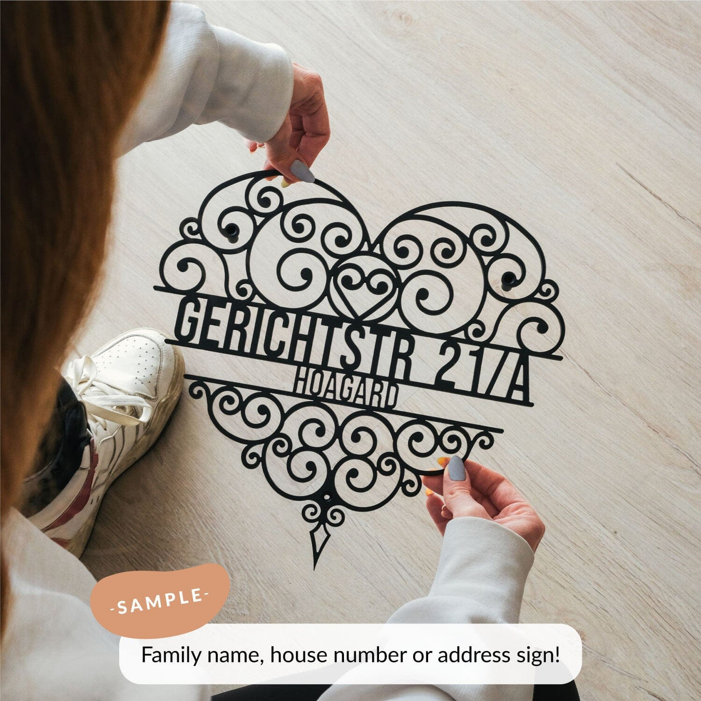 Personalised Entry Badge Metal Wall Art Hoagard.com 11.8'x11.8' 
