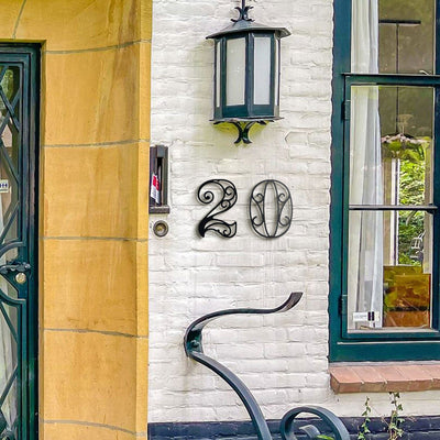 Twist House Numbers Metal Wall Art Hoagard 