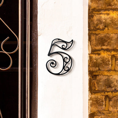 Twist House Numbers Metal Wall Art Hoagard 