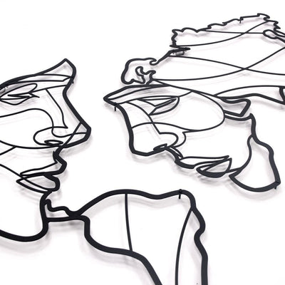 Faces of World Map , Metal Wall Art , Hoagard.com