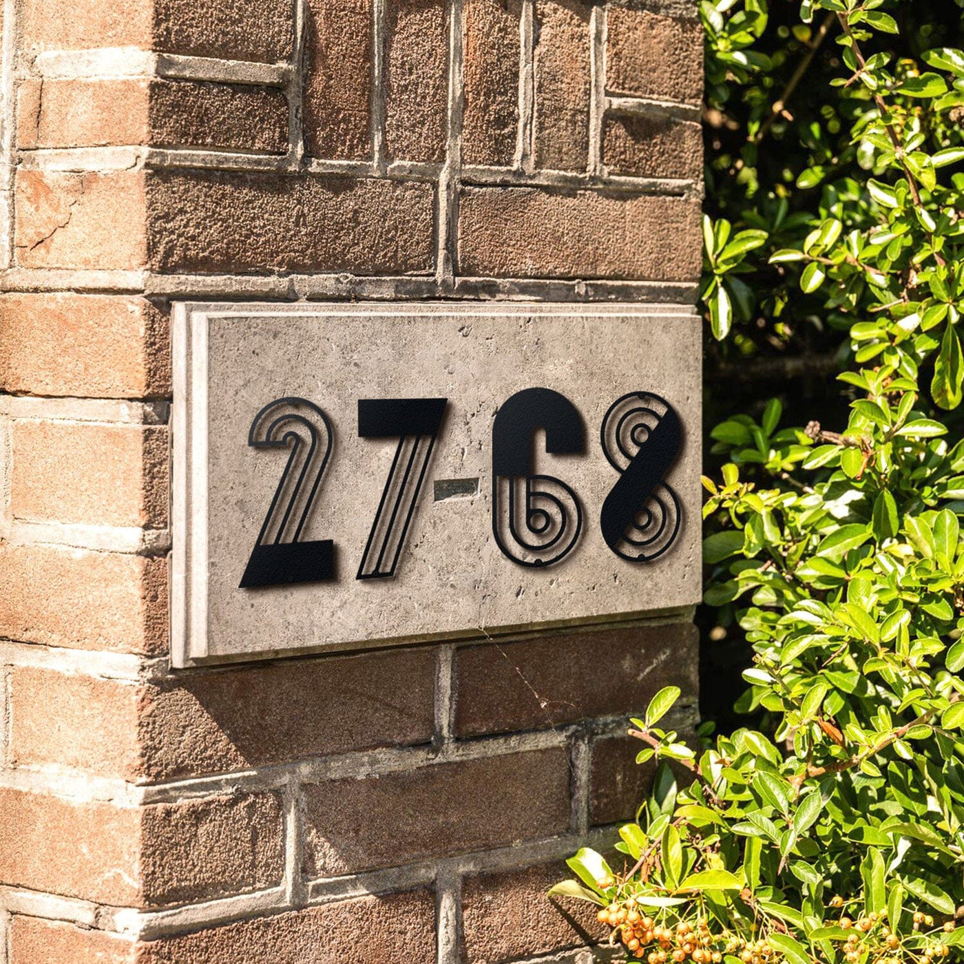 Geometric House Numbers Metal Wall Art Hoagard 