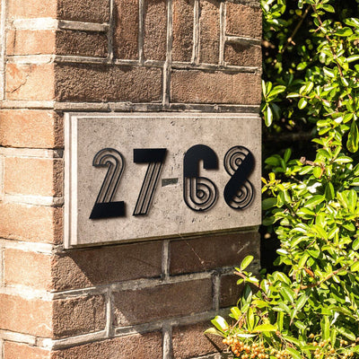 Geometric House Numbers Metal Wall Art Hoagard 