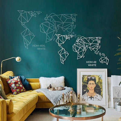 World Map Metal Wall Art Hoagard 