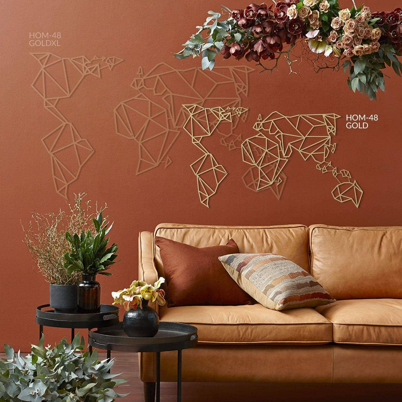 World Map Metal Wall Art Hoagard 
