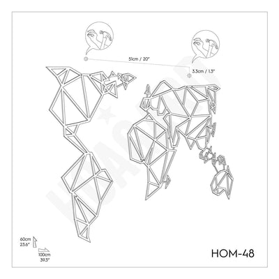 World Map Black , Metal Wall Art , Hoagard.com
