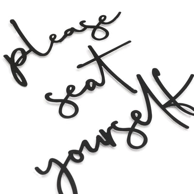 Please Seat Yourself , Metal Wall Art , Hoagard.com