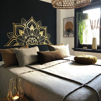 Sutra Black Metal Wall Art Hoagard 77cm x 153cm (30.3" x 60.2") Gold 