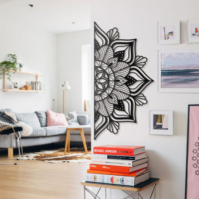 Sutra Black Metal Wall Art Hoagard 50.3cm x 100cm (19.8'' x 39.3'') 