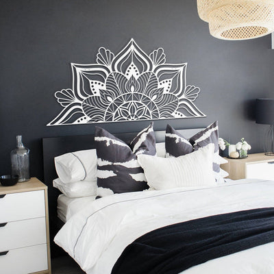 Sutra Black Metal Wall Art Hoagard 77cm x 153cm (30.3" x 60.2") White 