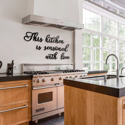 This Kitchen Is Seasoned With Love Metal Wall Art Hoagard 