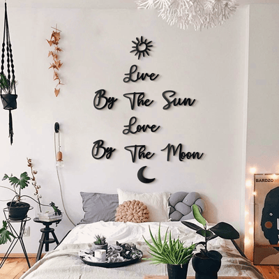 Live By The Sun Love By The Moon Metal Wall Art Hoagard 