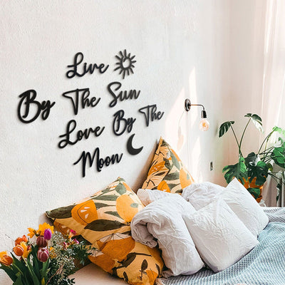 Live By The Sun Love By The Moon Metal Wall Art Hoagard 