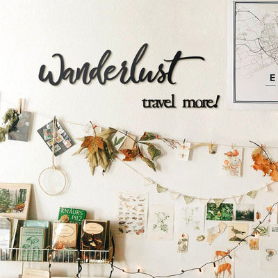 Wanderlust Travel More! Metal Wall Art Hoagard 