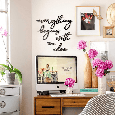 Everything Begins With An Idea , Metal Wall Art , Hoagard.com